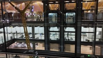 People sleeping at the airport.