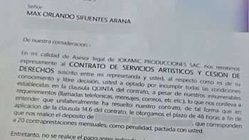 Dayanita received a notarial letter after