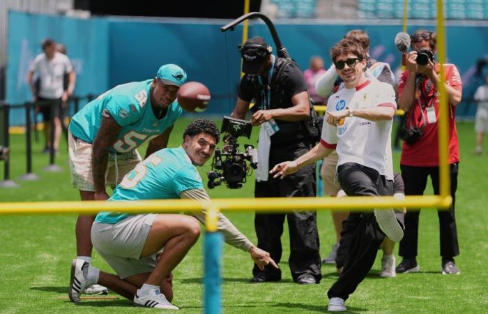 Luxury guests! Oscar Piastri and Lando Norris lived with two Miami Dolphins linebackers