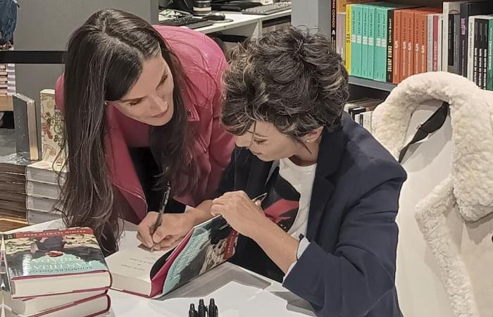 Queen Letizia visits an unknown a bookstore in Madrid