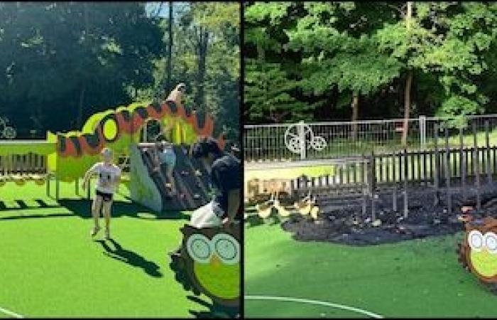 A playground is set in 24 hours after its inauguration: “Two years of work for this. We are desolate”