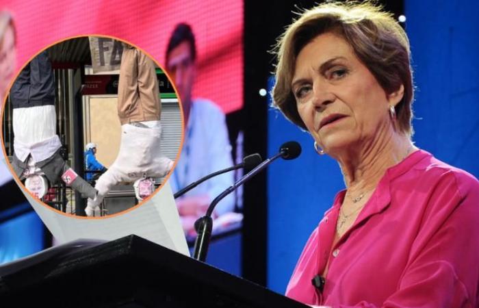 Matthei criticizes JJCC by Kast and Kaiser figures hanging