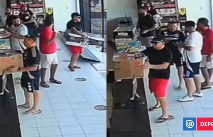 Albos fans steal at home with child in arms