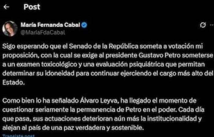 Thus the political country reacted to the new letter of Álvaro Leyva where he points to President Gustavo Petro to consume cocaine: “The discredit in the world of those who govern Colombia”