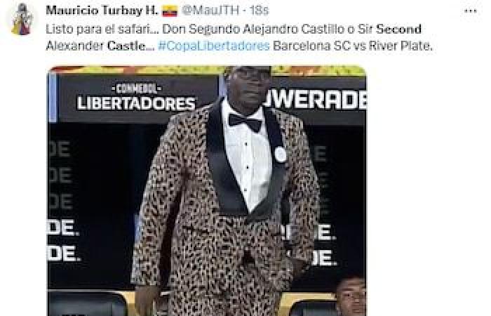 “He left me in shock”: the memes for the “leopard” look of the DT of Barcelona of Ecuador against River by the Libertadores