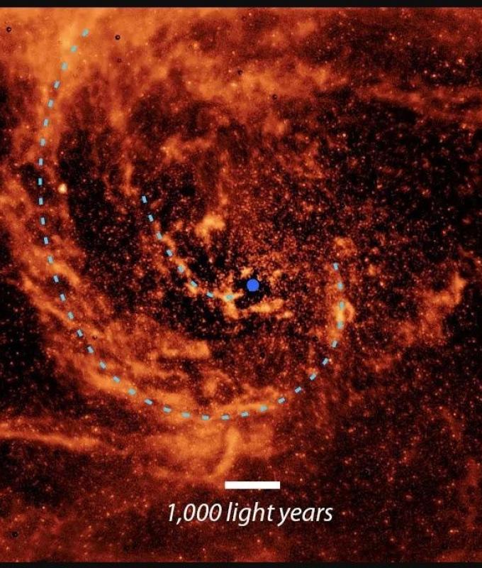 Andromeda’s black hole is fed with spirals spanning thousands of light years