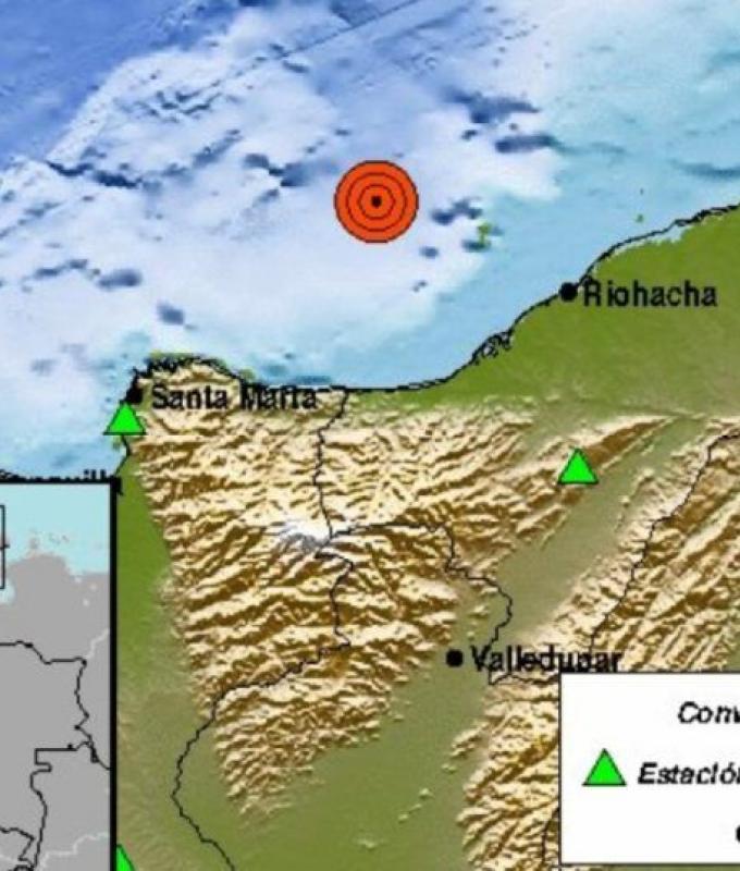 Strong tremors this Saturday in the Caribbean Sea were felt in La Guajira