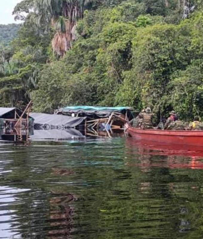 Venezuelan military have destroyed 14 illegal mining ponds in Amazonas in May