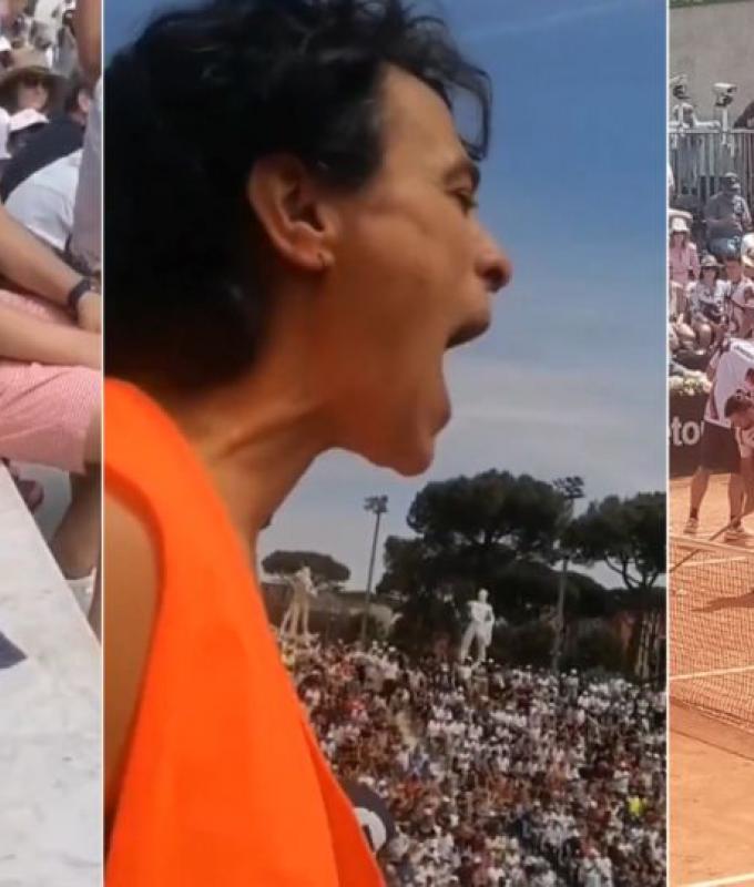 Activist group interrupts Rome Masters with protest on the court