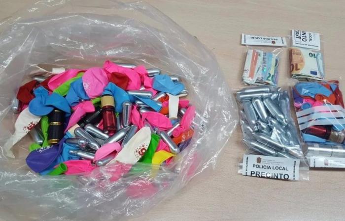 The Civil Guard seizes more than 16,000 bottles of ‘laughing gas’ in Ibiza