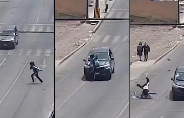 A minor under 12 years of age is hit by a car in Puebla; security cameras capture the facts | VIDEO