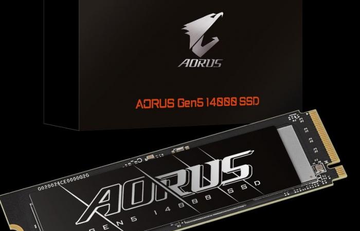 New AORUS Gen5 14000 SSD with up to 14,500 MB/s read