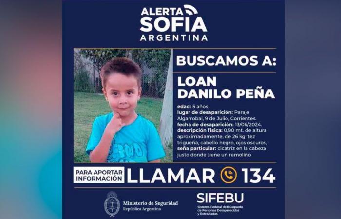 They activated the Sofia Alert nationwide due to the disappearance of a child from Corrientes