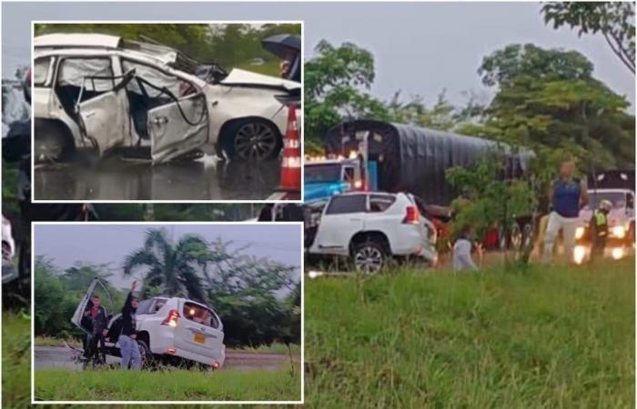Three officials of the Government of Tolima suffered a spectacular accident