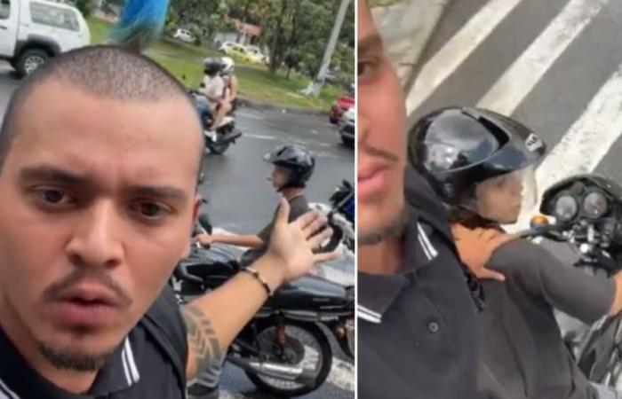 (Video) Man ran over motorcyclists who stopped on the pedestrian zebra in Medellín: ‘Permission, guys’