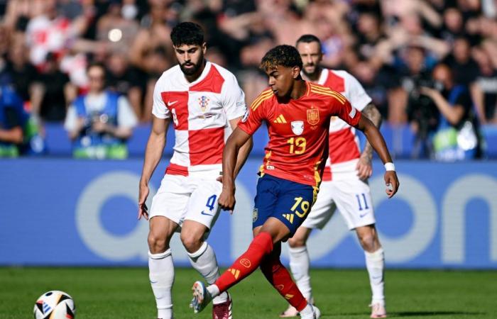 Lamine Yamal achieved a historic double record in the Euro Cup with the Spain shirt in the debut against Croatia