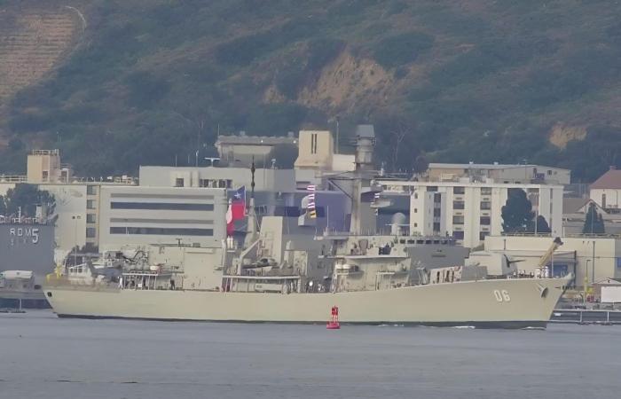 The Condell frigate of the Chilean Navy stops in San Diego on its trip to Rimpac 2024