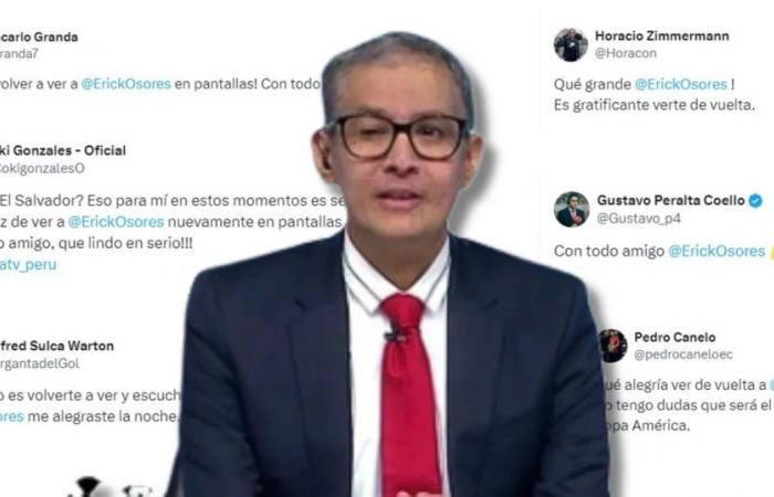 Journalists greeted the return of Erick Osores to América Televisión with emotional messages: “You made my night”
