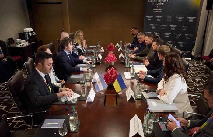 Milei reaffirmed his alliance with Zelensky at the Summit in Switzerland
