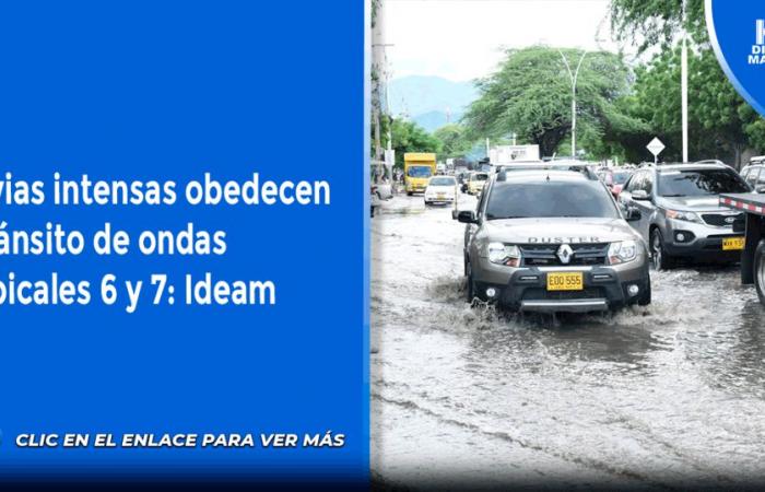 Intense rains are due to the transit of tropical waves 6 and 7: Ideam