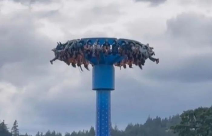 Terror in an amusement park: a game failed and people were left hanging upside down