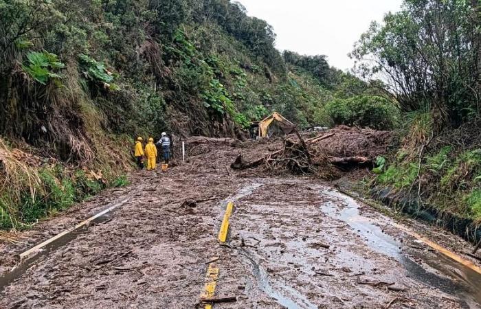 Landslide in the Parque de los Nevados left 32 hikers incommunicado