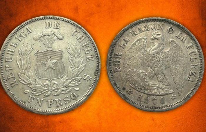 They give up to $120,000 for this old Chilean 1 peso coin from 1870