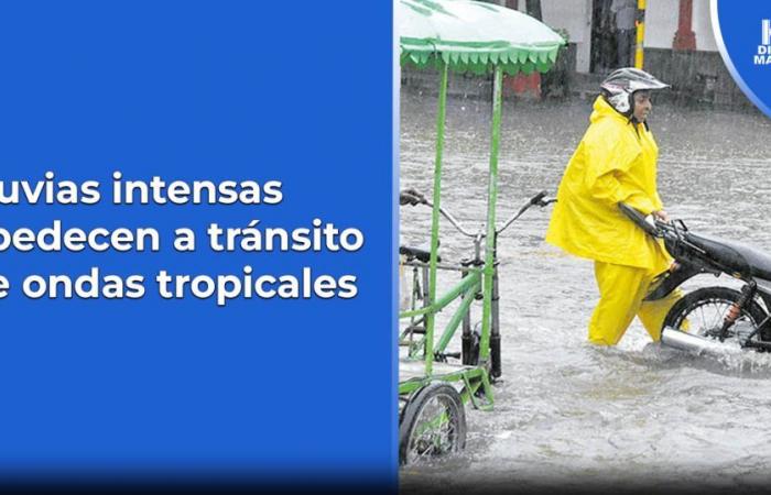 Intense rains due to transit of tropical waves