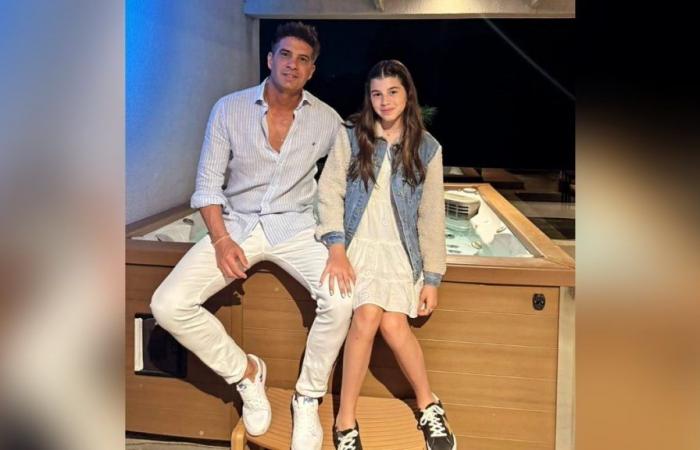 Daughter of Mario Velasco and Carolina Mestrovic visited her father for her vacation after almost 5 months