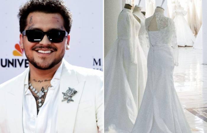 Nodal is caught allegedly outside a prestigious wedding dress boutique in Rome