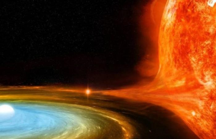 A cosmic eruption in the Milky Way that occurs every 80 years can be seen from Earth