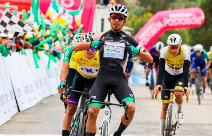 Adrián Bustamante won the first stage of the Vuelta a Colombia