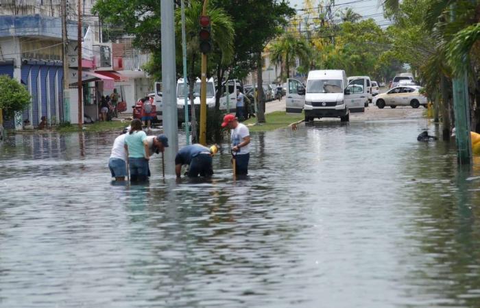 Rain flooded 120 neighborhoods in Chetumal, Quintana Roo