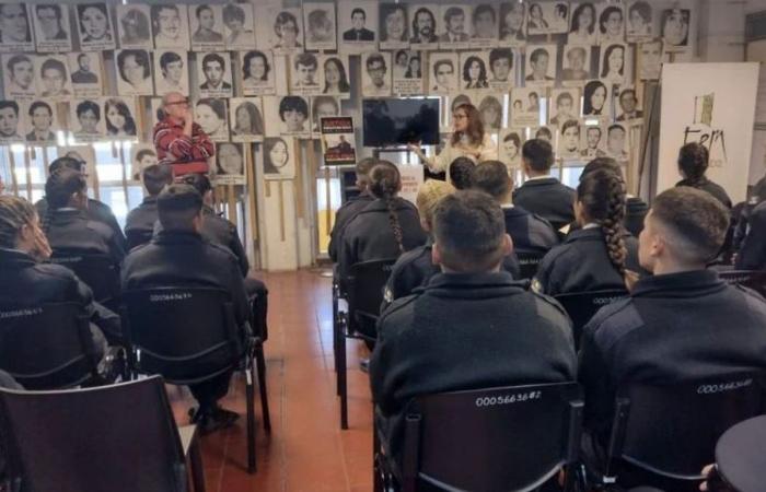 Future police officers toured the former D-2, where a clandestine detention center operated