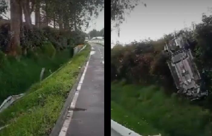 Spectacular accident on the Madrid-Facatativá road in Cundinamarca