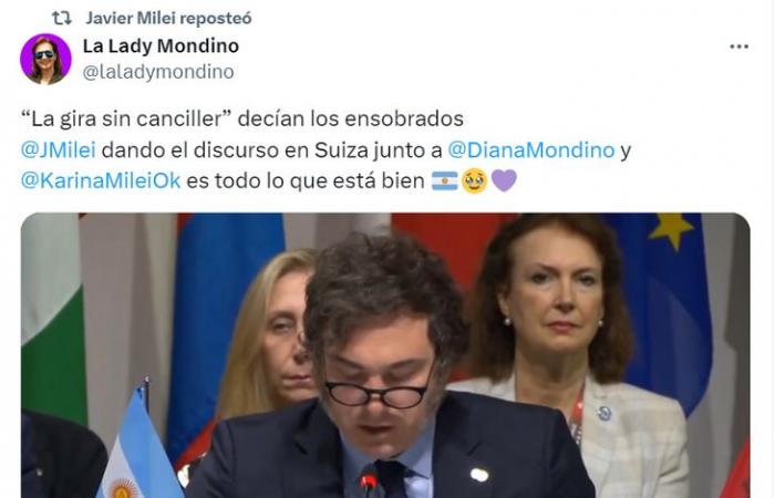 In the midst of rumors about his departure, Javier Milei confirmed the continuity of Diana Mondino