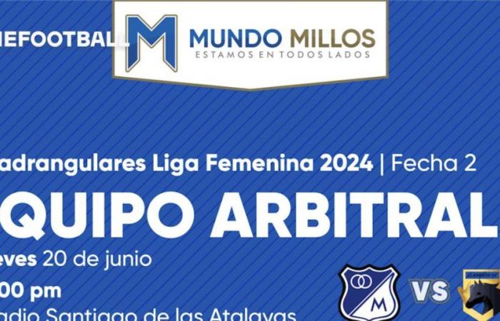Luisa Martínez will be the judge of Llaneros vs Millonarios in Yopal