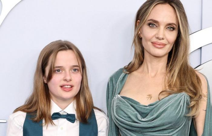 Angelina Jolie poses with her daughter Vivienne on the red carpet at the Tony Awards (and wins an award)