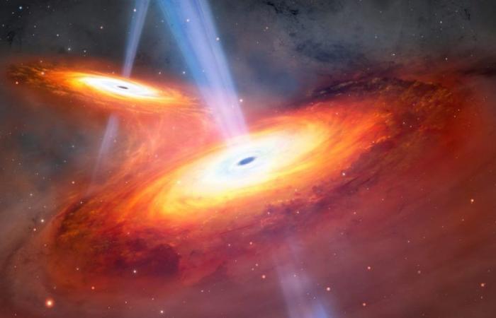 A pair of merging quasars reveals secrets from the early days of the universe
