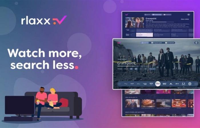 What is Rlaxx TV and what free channels can be seen