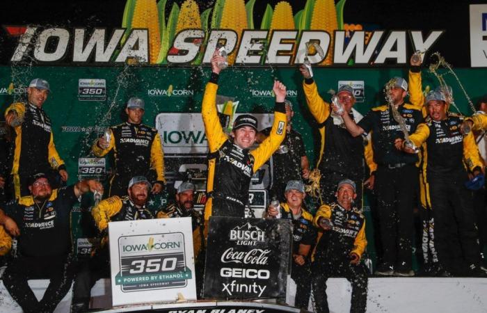 Blaney achieves his first victory of 2024 at Iowa Speedway