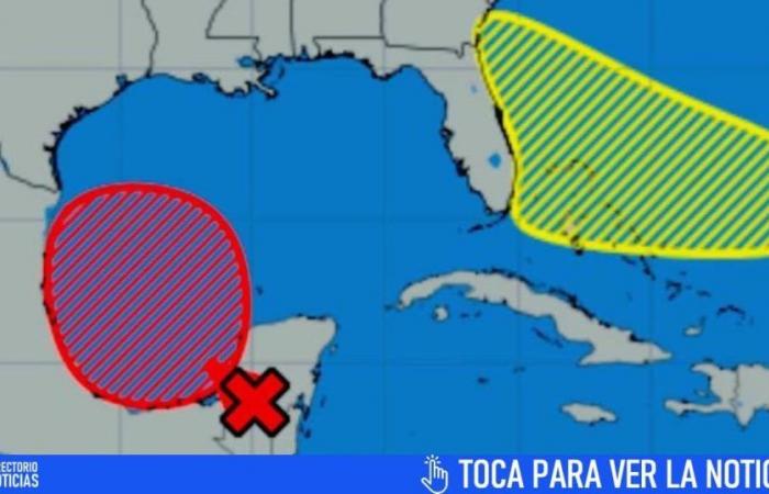 Cuba alert with two cyclonic areas near the island
