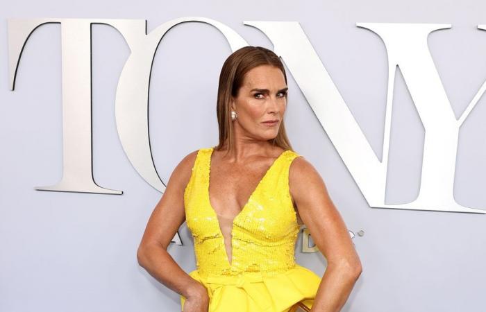 Brooke Shields surprises with Crocs and sequin dress for the red carpet at the 2024 Tony Awards
