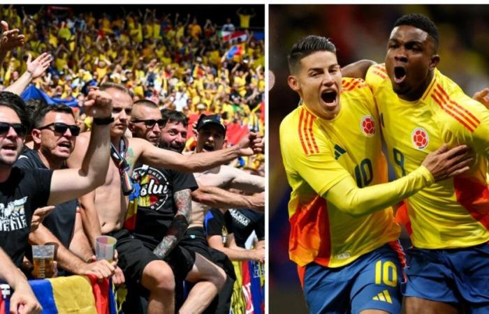 Euro Cup: Romanian fans wear the Colombian National Team shirt