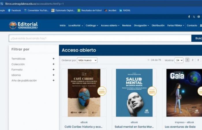 Unimagdalena Editorial opens its open access book collection