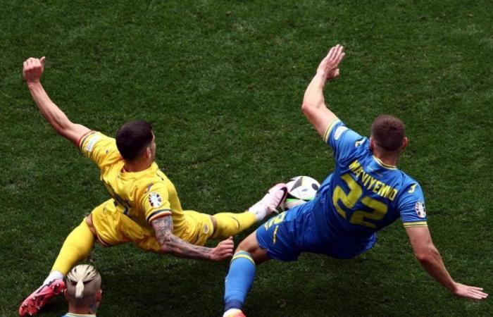 gesture of Ukrainian players in the Euro Cup, game against Romania
