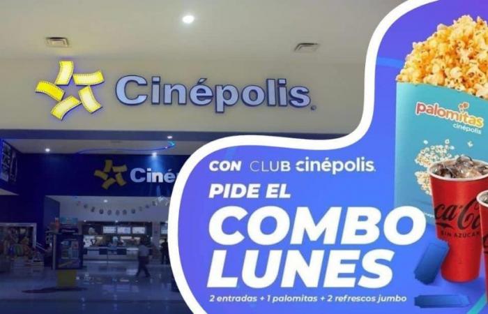 Cinépolis; Updated 2024 price of the Monday combo and what it includes