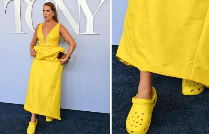 The reason Brooke Shields wore sandals to the Tony Awards