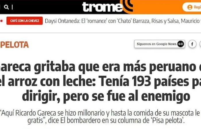 Peruvian press mercilessly criticizes Gareca for leaving his team to coach Chile – Publimetro Chile