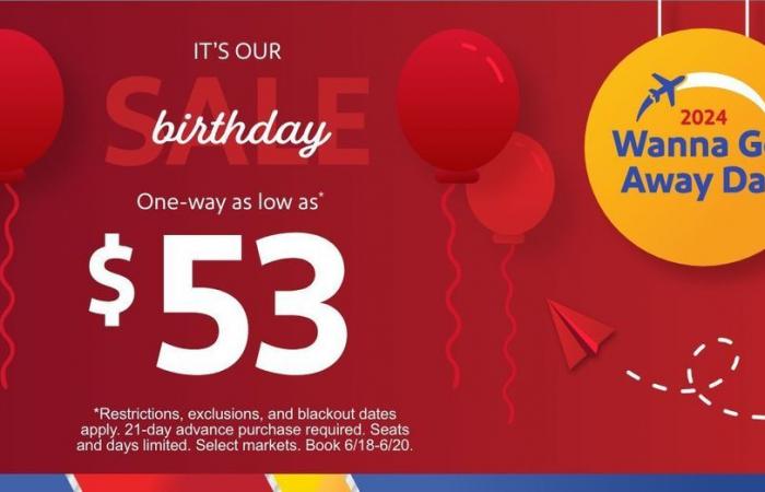 Southwest Airlines celebrates its birthday with fares from $53 each way – Telemundo 62